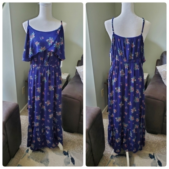 New! Peyton & Parker Navy Bree Floral Mommy & Me Maxi Dress. Adjustable … - Picture 2 of 11